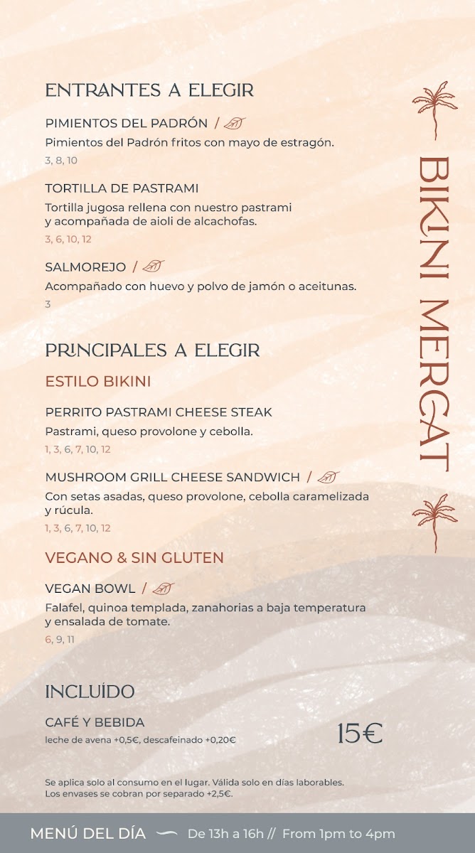 Menu - Bikini | Mercado Brunch & Tapas Bar photo 1