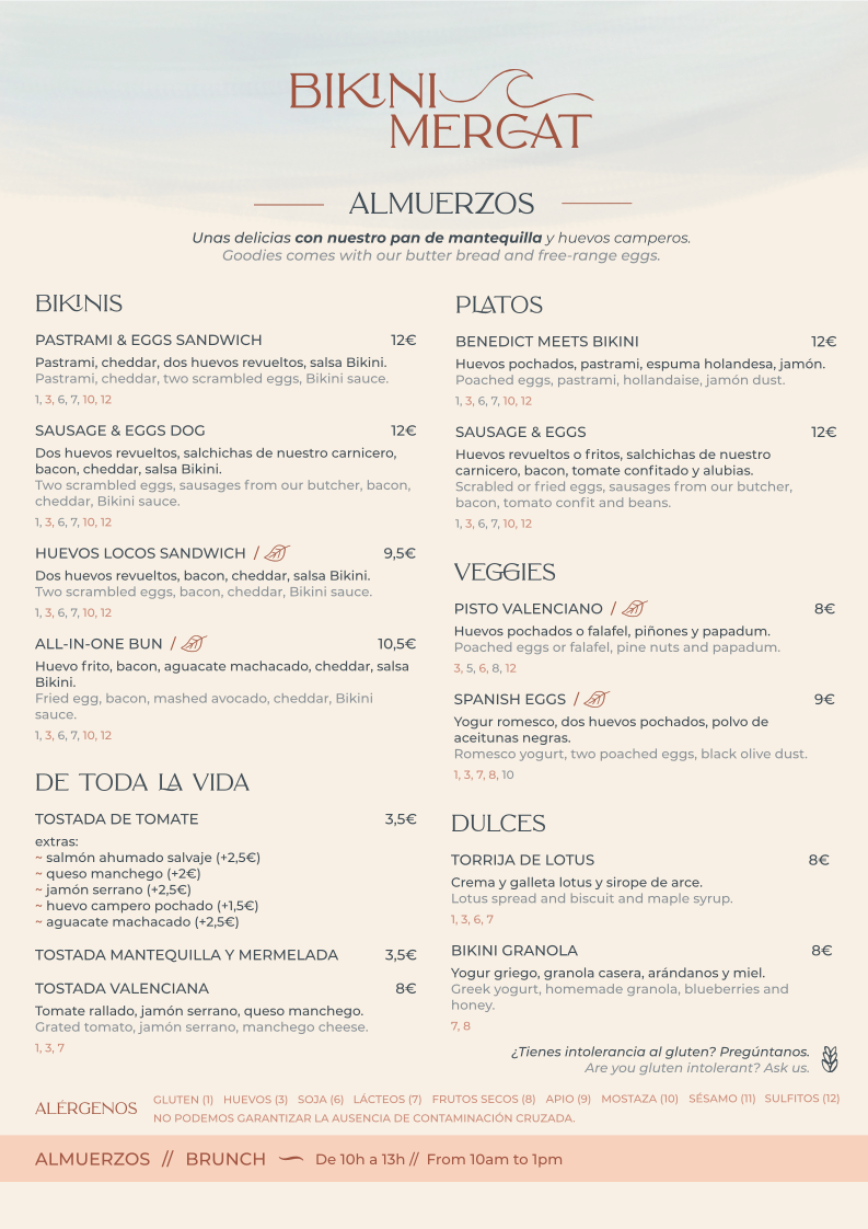 Menu - Bikini | Mercado Brunch & Tapas Bar photo 2