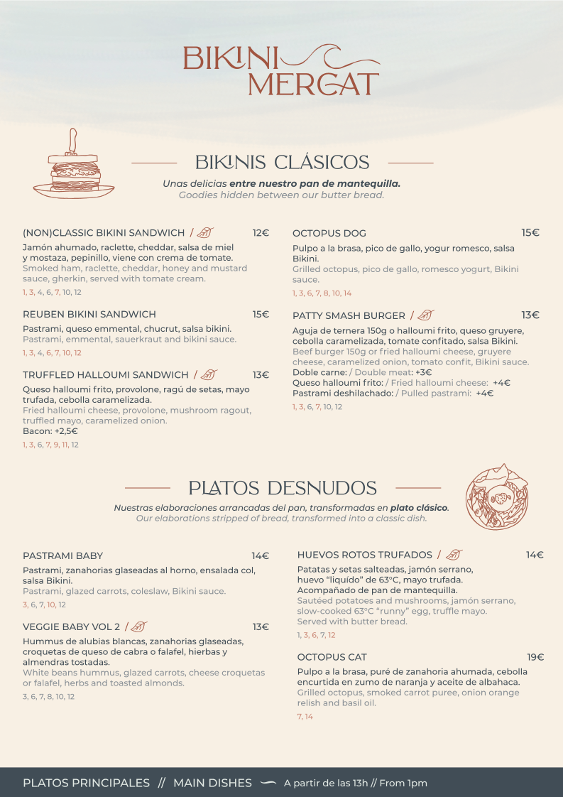 Menu - Bikini | Mercado Brunch & Tapas Bar photo 5