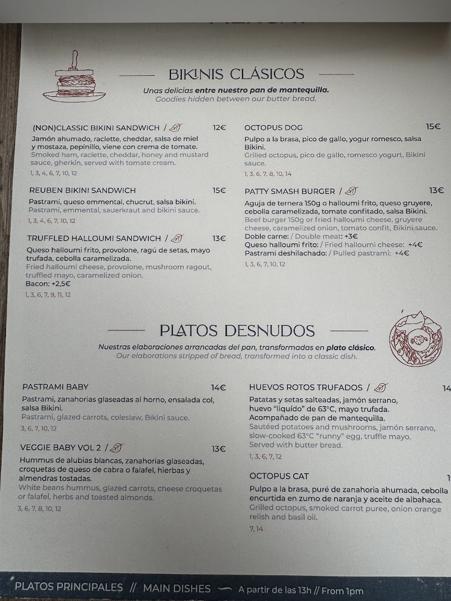 Menu - Bikini | Mercado Brunch & Tapas Bar photo 7