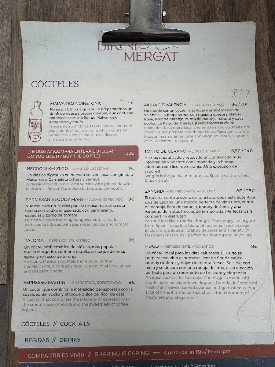 Menu - Bikini | Mercado Brunch & Tapas Bar photo 9